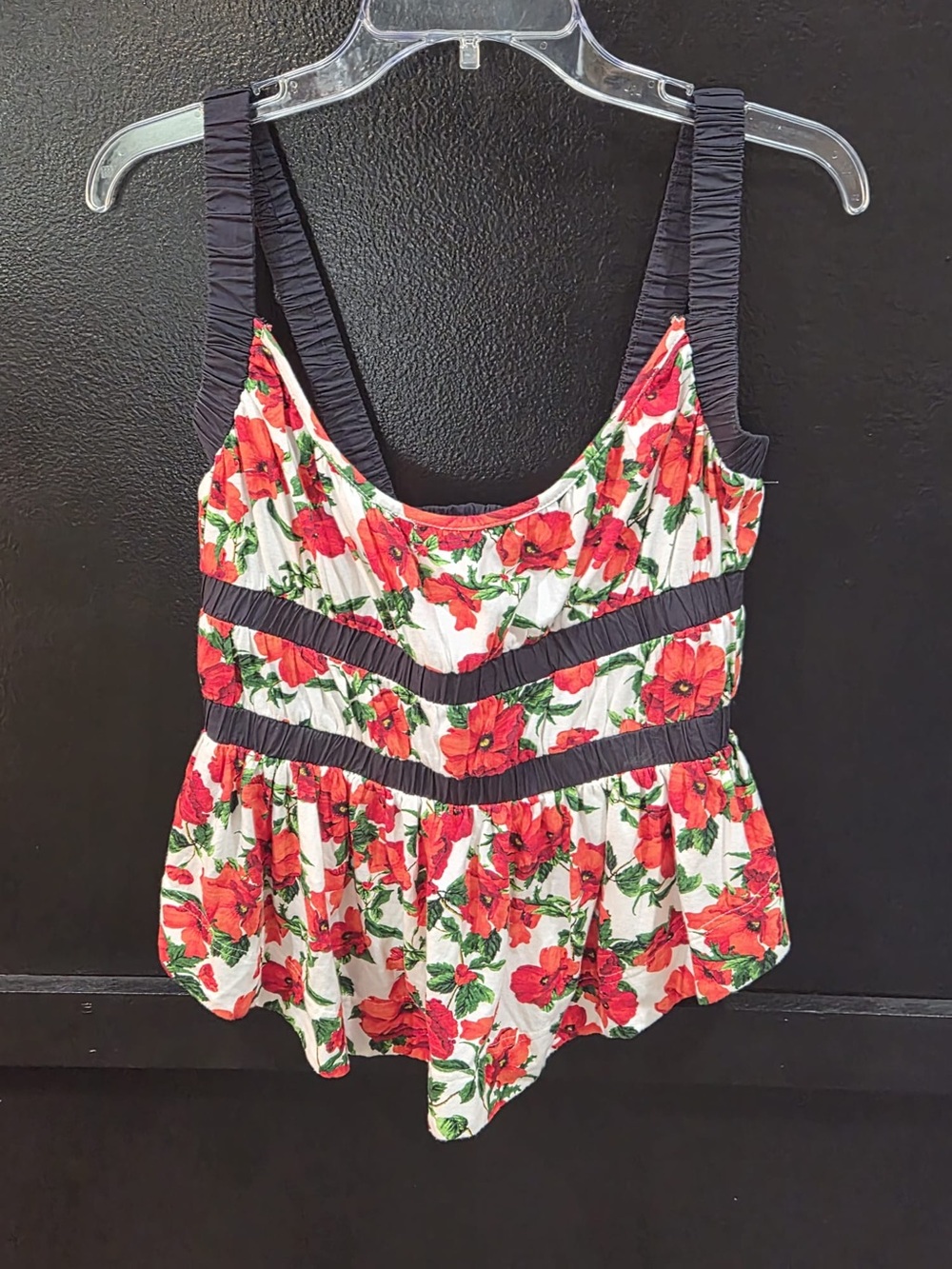 Mauve by Anthropologie | Red Floral Tank Top| Size Small